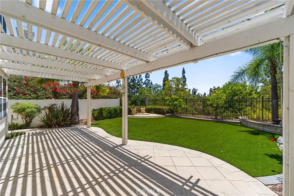 Large patio with cover