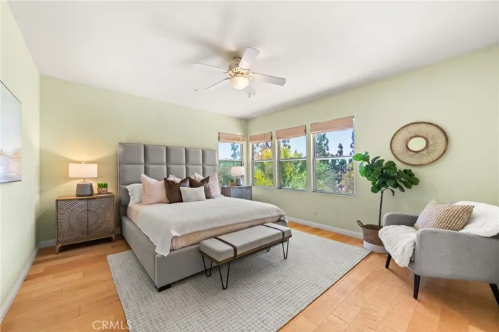 Primary bedroom with a view