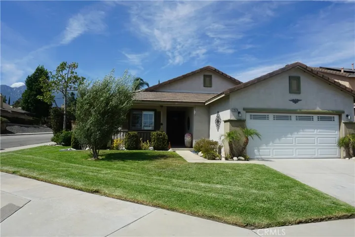 Front of home on a corner lot.