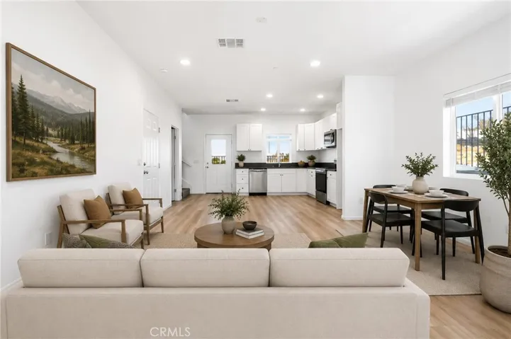 Living room - virtually staged