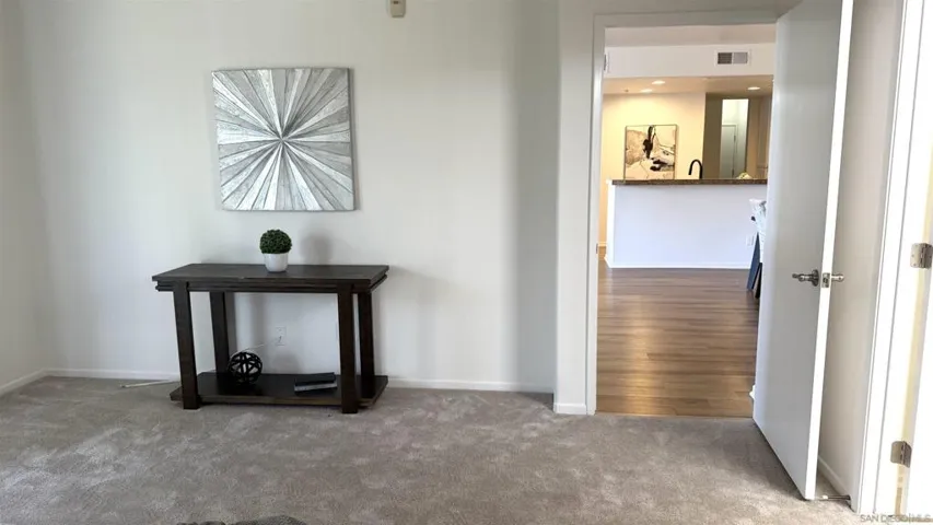 looking out to dining area and kitchen