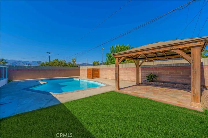 Back yard pool area