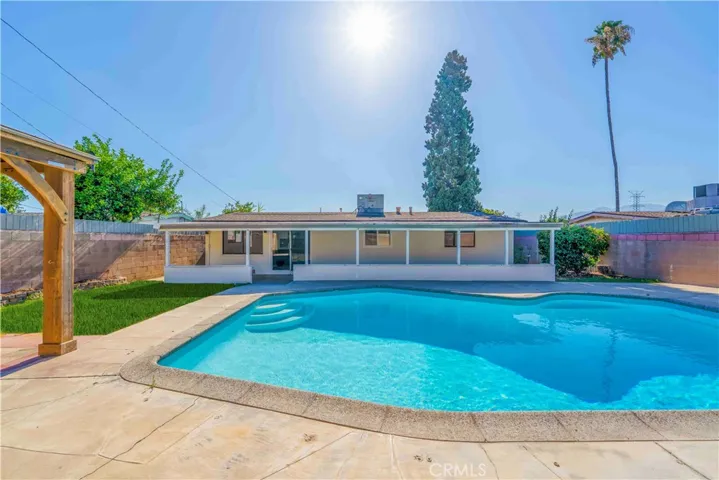 Back yard  and pool