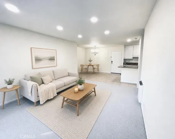 Living room with virtual staging