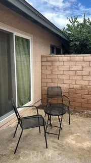 Patio outside primary bedroom