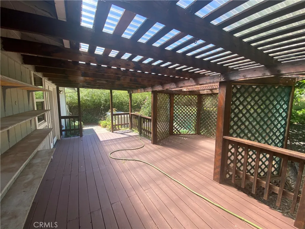 Lovely, private deck space in backyard. Lovely, private deck space in backyard.