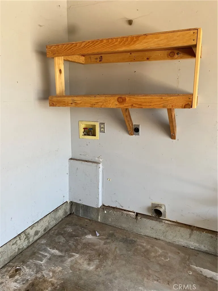 Laundry alcove in garage. Laundry alcove in garage.