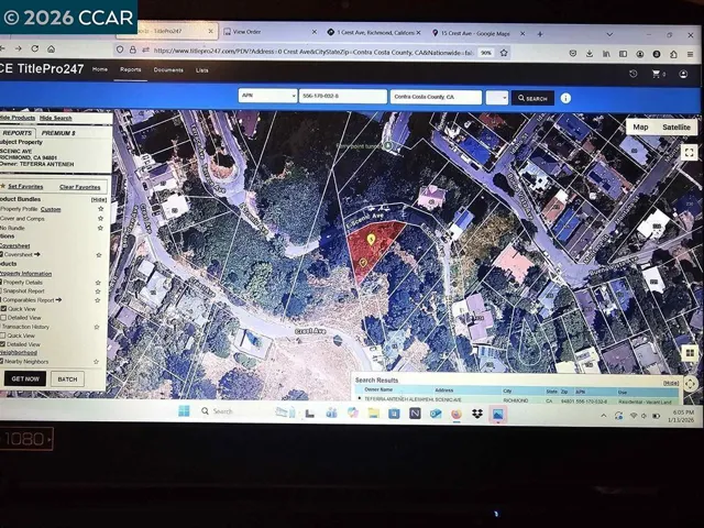 Location of actual parcels for sale