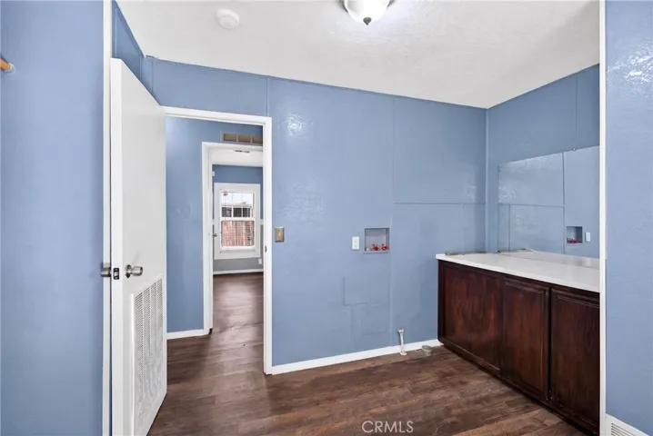 Indoor laundry area