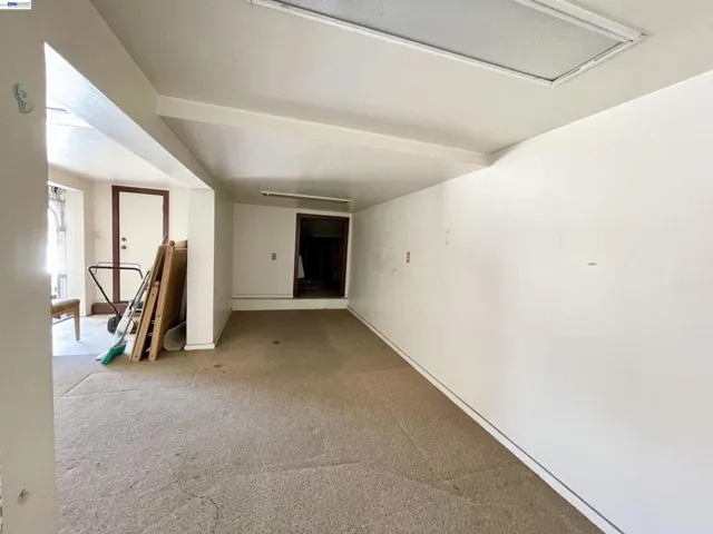 Extra storage area in garage.