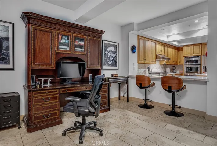 Flexible first floor office or work area conveniently positioned beside the kitchen.