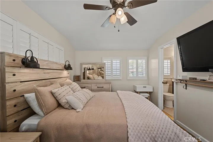 Primary Bdrm w/Ceiling Fan & Plantation Shutters