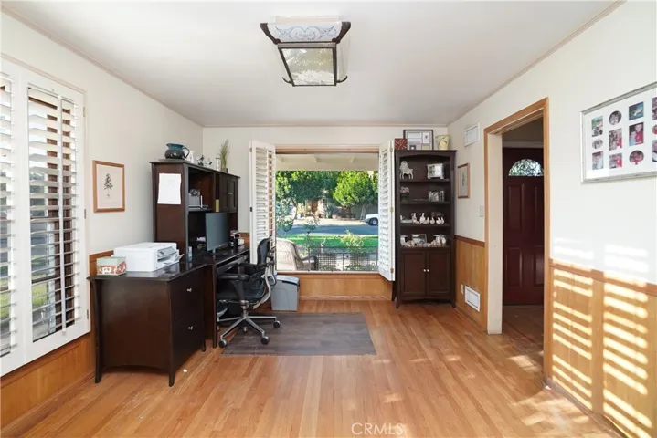 Formal dining room converted into office