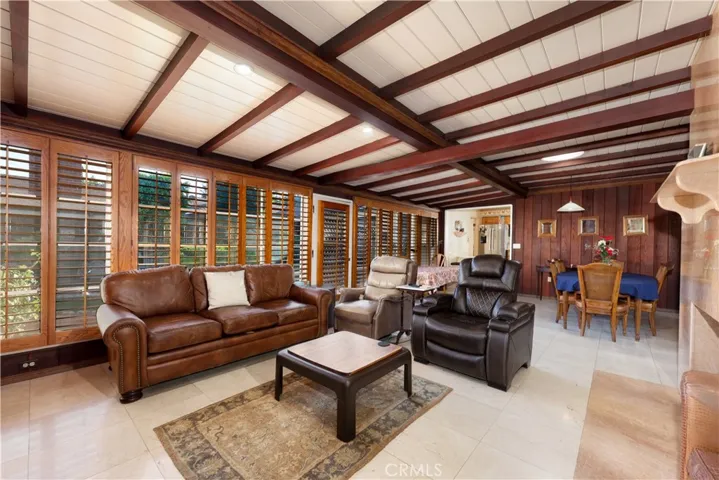 Family room with fireplace