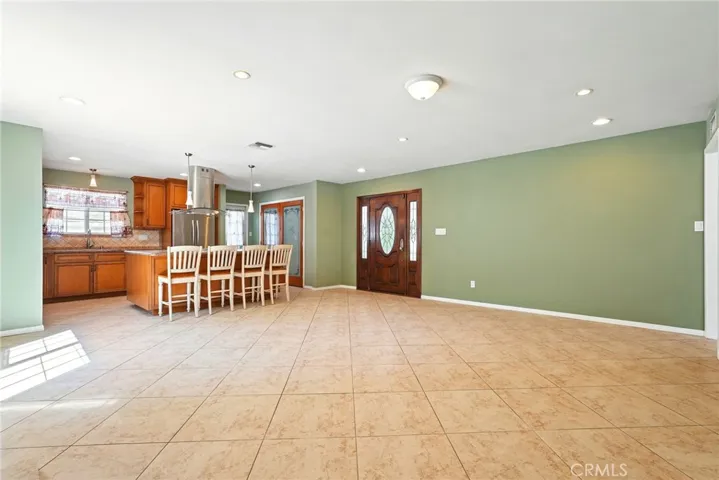 Main house living room to front door
