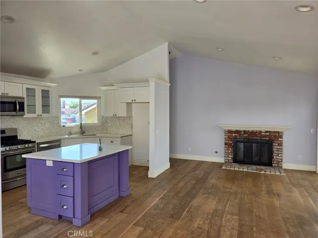 Living room and kitchen