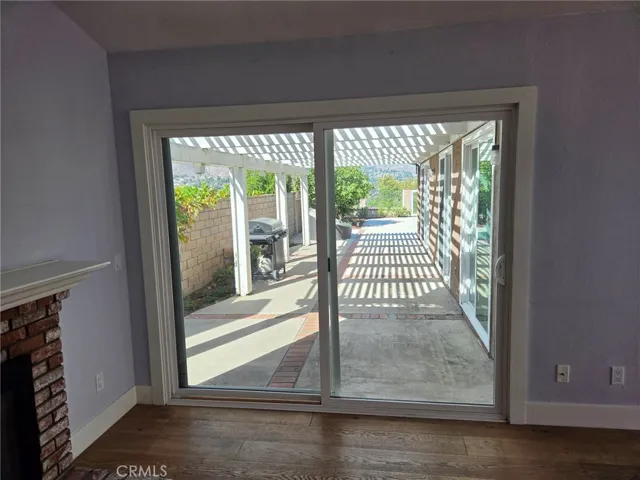 Living room look out back yard