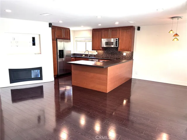 Living area and kitchen