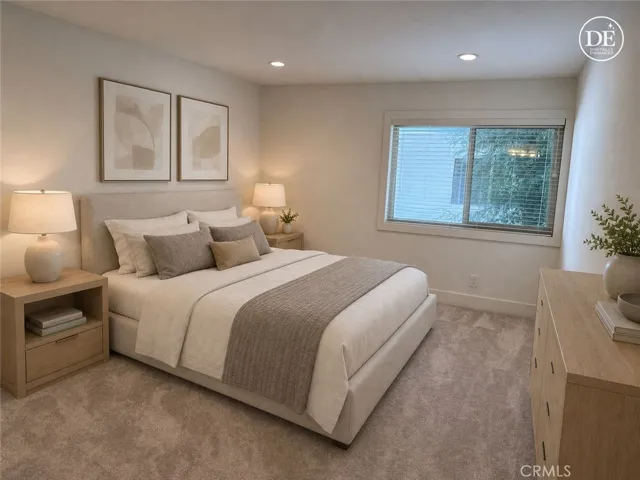 Primary bedroom with virtual staging