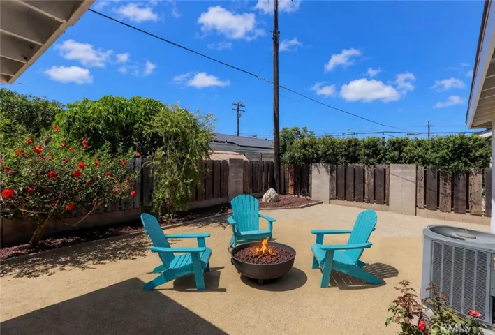 fire pit and chairs virtually placed