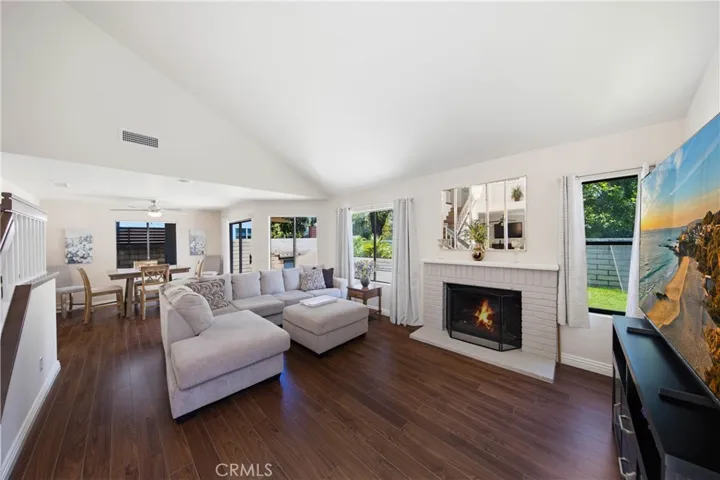 Living room with gas fireplace