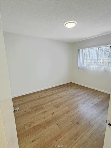 Bedroom with new flooring