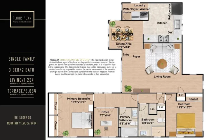136 Eldora Drive, Mountain View, California 94041