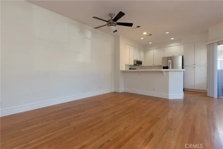 Ceiling fan in the dining/living area.