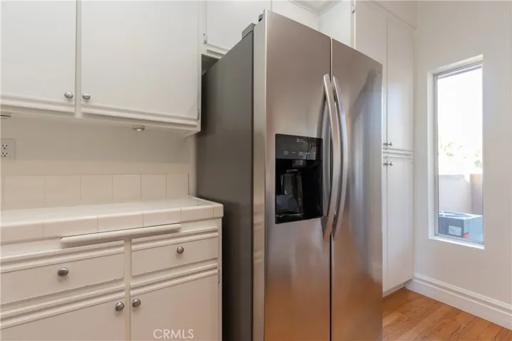 Generous cabinets and counter space in the kitchen.