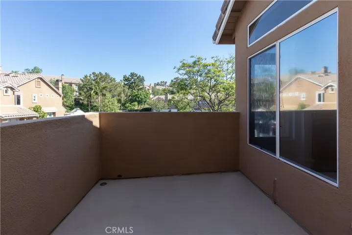 Balcony outside kitchen and living room.
