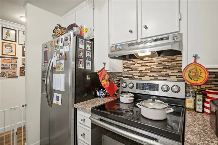 From kitchen looking to entry hallway