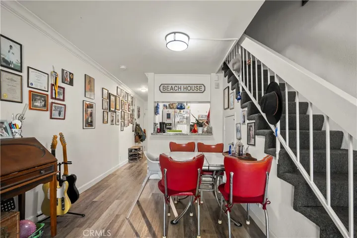 Looking from living room towards kitchen & front door