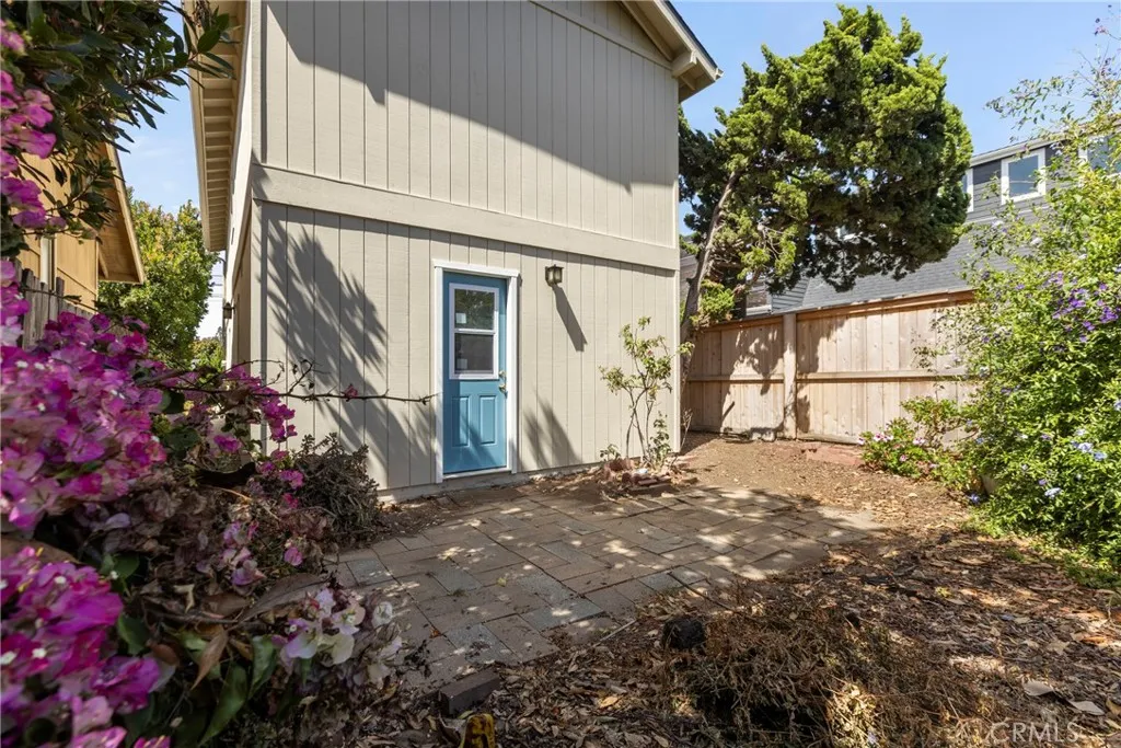 Back yard at an angle showing area that can be landscaped.