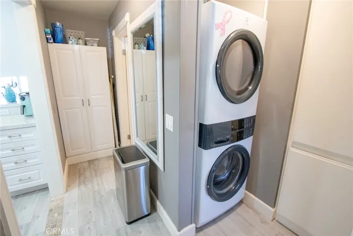 Convenient in home laundry area.