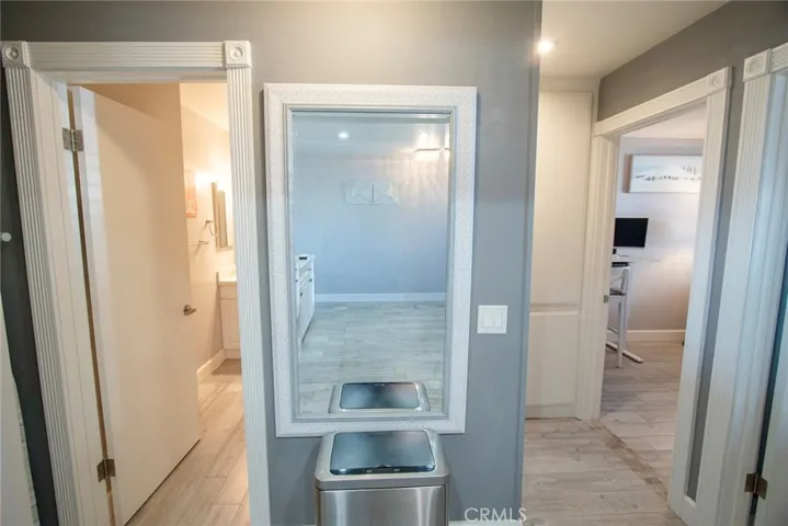 2 bedrooms share this hall updated hall bathroom and laundry area.