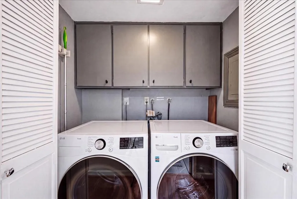 Laundry in hallway