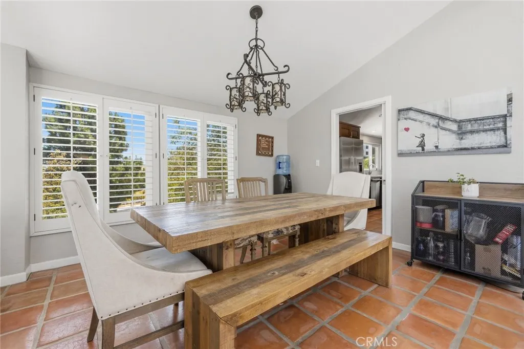 Dining Area with pool and canyon views