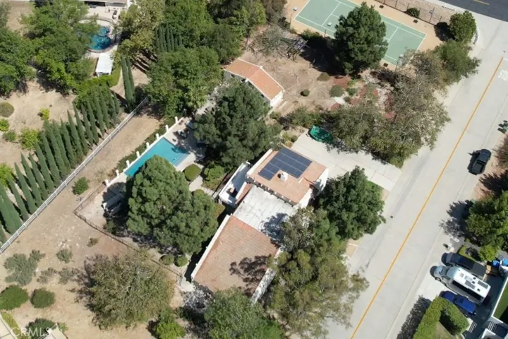 Aerial view of property