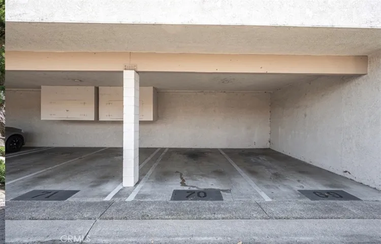 One of two parking spots