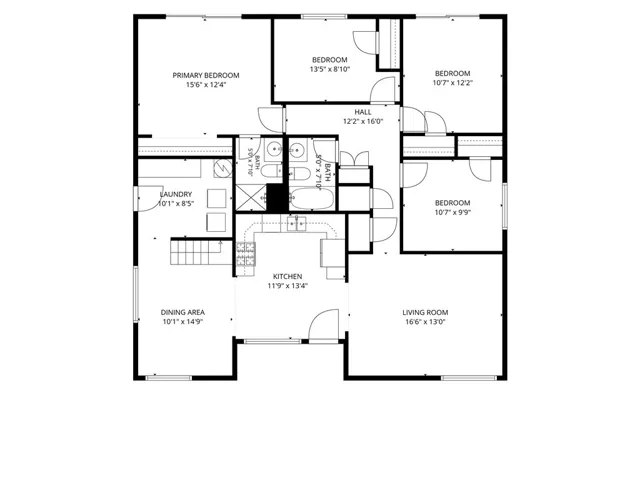 Floorplan of the home. Layout and measurements are approximate.