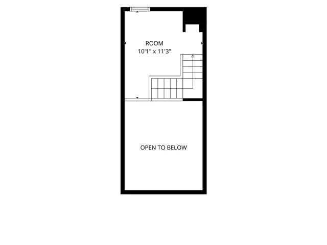 Floorplan of the loft. Layout and measurements are approximate.