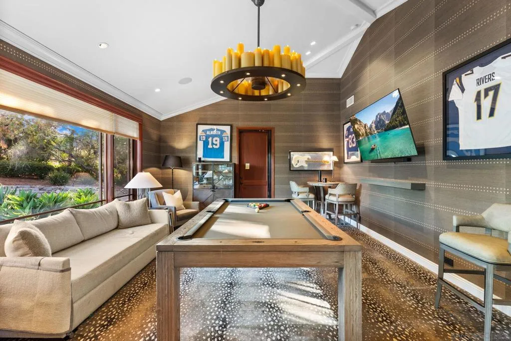 Billiards room right off great room