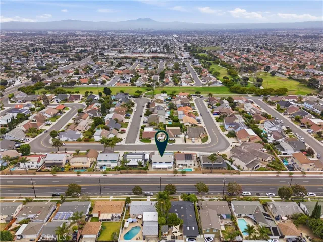 Aerial view highlighting the home’s placement within the La Cuesta neighborhood.

