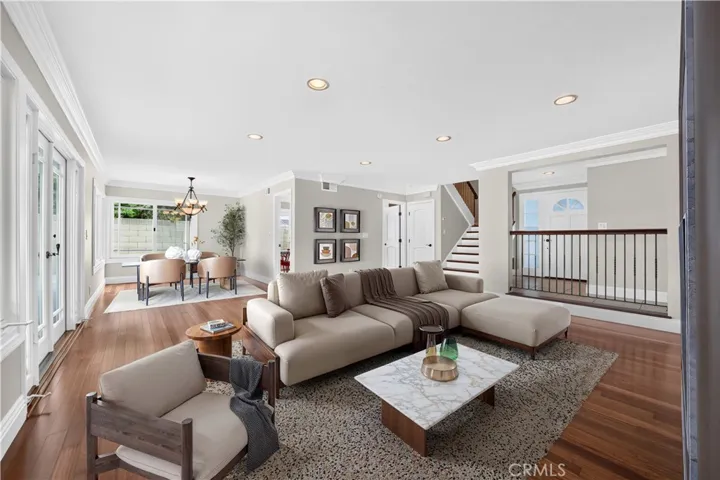 Living room AFTER virtual staging.