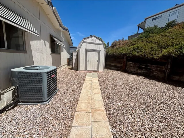 Back yard is easy maintenance and fully fenced
