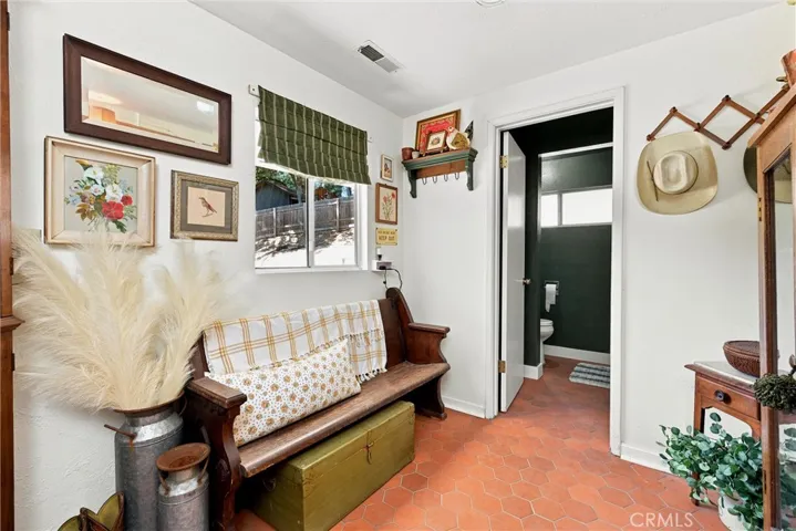Mudroom and bathroom have new quarry tile