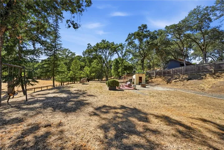 Level acreage with concrete pad and chicken house