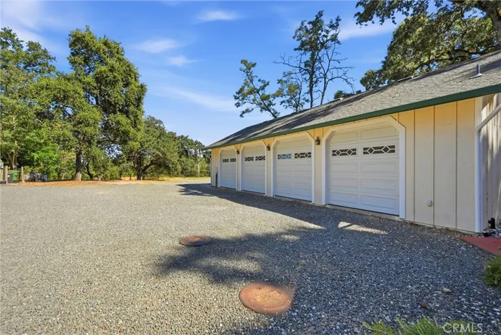 Spacious four car garage