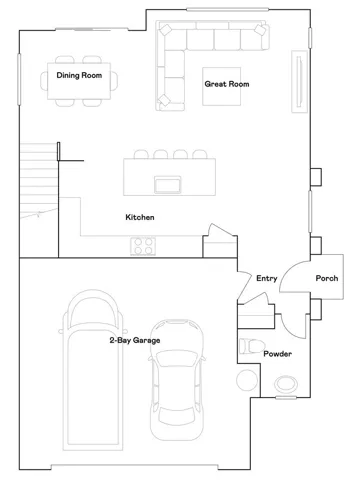 Residence 3 - level 1 floorplan