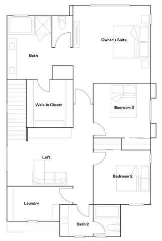 Residence 3 - level 2 floorplan